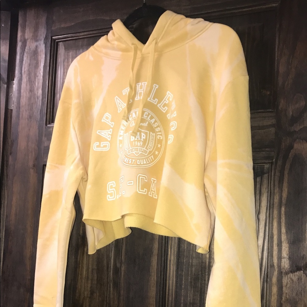 Custom cropped and Acid washed Gap Hoodie